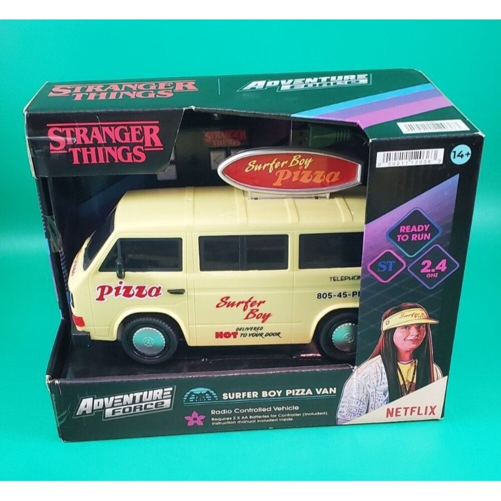 Netflix STRANGER THINGS Surfer Boy Pizza Van VW Volkswagen Van Bus RC NIP